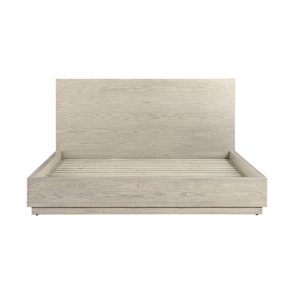 81.5 in. W Abbey Silver Grey Oak Frame King Platform Bed - thumbnail 6