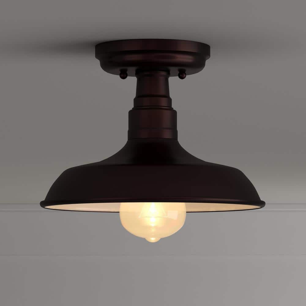Kimball 7.87" Coffee Bronze Semi-Flush Mount Ceiling Light