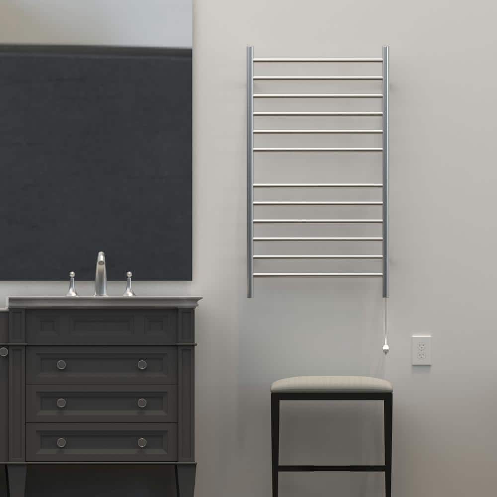 Radiant Polished Nickel Wall Mounted Electric Towel Warmer