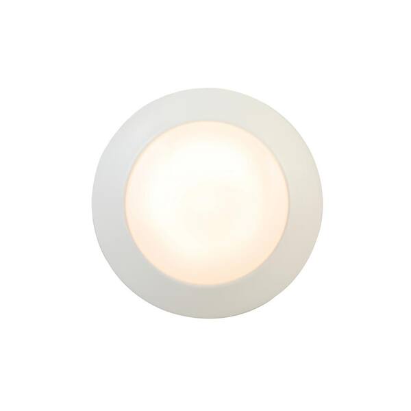 Commercial Electric 7 in. White LED Mini Flush Mount (2-Pack