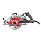 15 Amp Corded Electric 7-1/4 in. Aluminum Worm Drive Circular Saw with 24-Tooth Carbide Tipped Diablo Blade