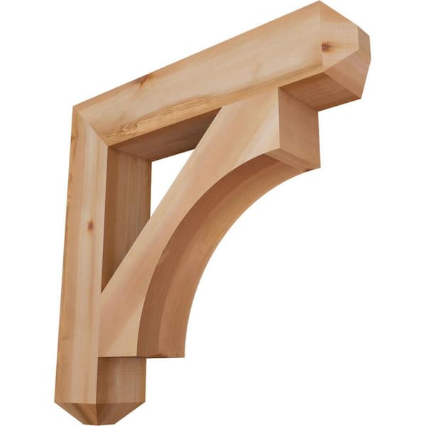 Ekena Millwork 5.5 in. x 32 in. x 32 in. Western Red Cedar Westlake Craftsman Smooth Bracket