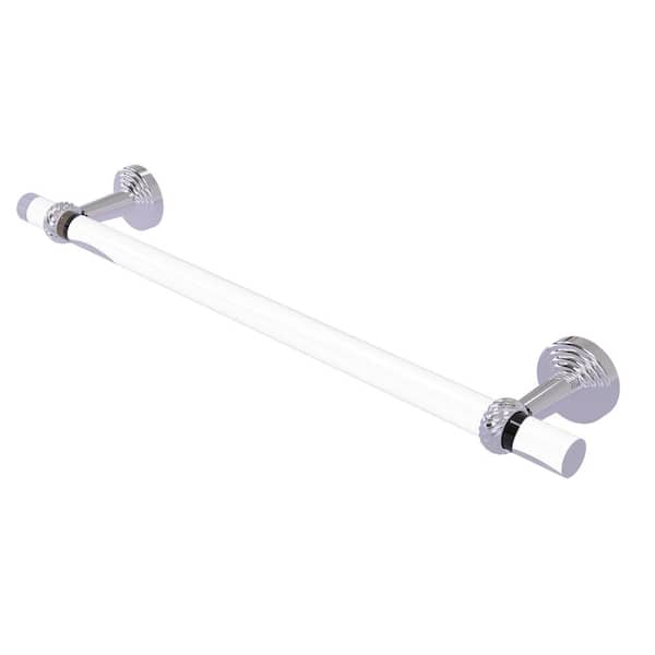 Allied Brass Pacific Beach Collection 24 in. Wall Mounted Towel Bar with Twisted Accents in Polished Chrome