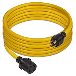 25 ft. 30 Amp 125-Volt/250-Volt L14-30P to L14-30R Generator Power Extension Cord with Storage Strap