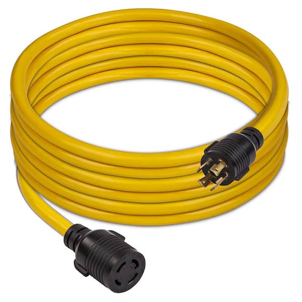 FIRMAN 25 ft. 30 Amp 125-Volt/250-Volt L14-30P to L14-30R Generator Power Extension Cord with Storage Strap