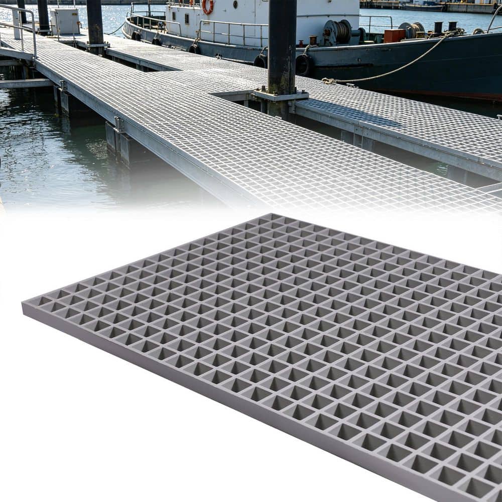 Wellco 2 ft. x 4 ft. Heavy-Duty Grid Dock Decking Panels for Boat
