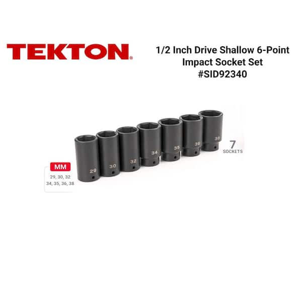 1/2 in. Drive Deep 6-Point Axle Nut Impact Socket Set with Case, 7-Piece (29-38 mm)