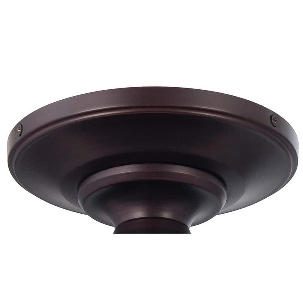 Brushed Bronze and Opal Glass Semi-Flush Mount Light
