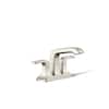 KOHLER Rubicon 4 in. Centerset Double Handle Bathroom Faucet in Vibrant Brushed Nickel R29403-4D-BN