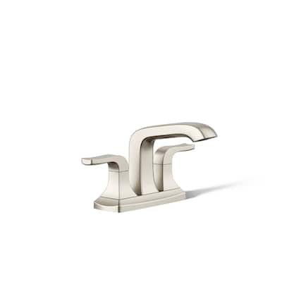 Rubicon 4 in. Centerset Double Handle Bathroom Faucet In Vibrant Brushed Nickel