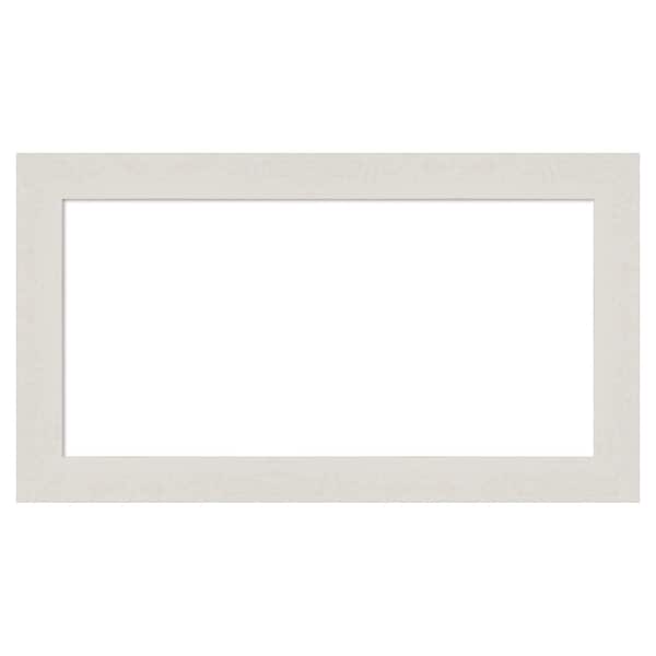 Rustic Plank White Narrow 27 in. x 15 in. Polystyrene Framed Dry Erase Magnetic Memo Board