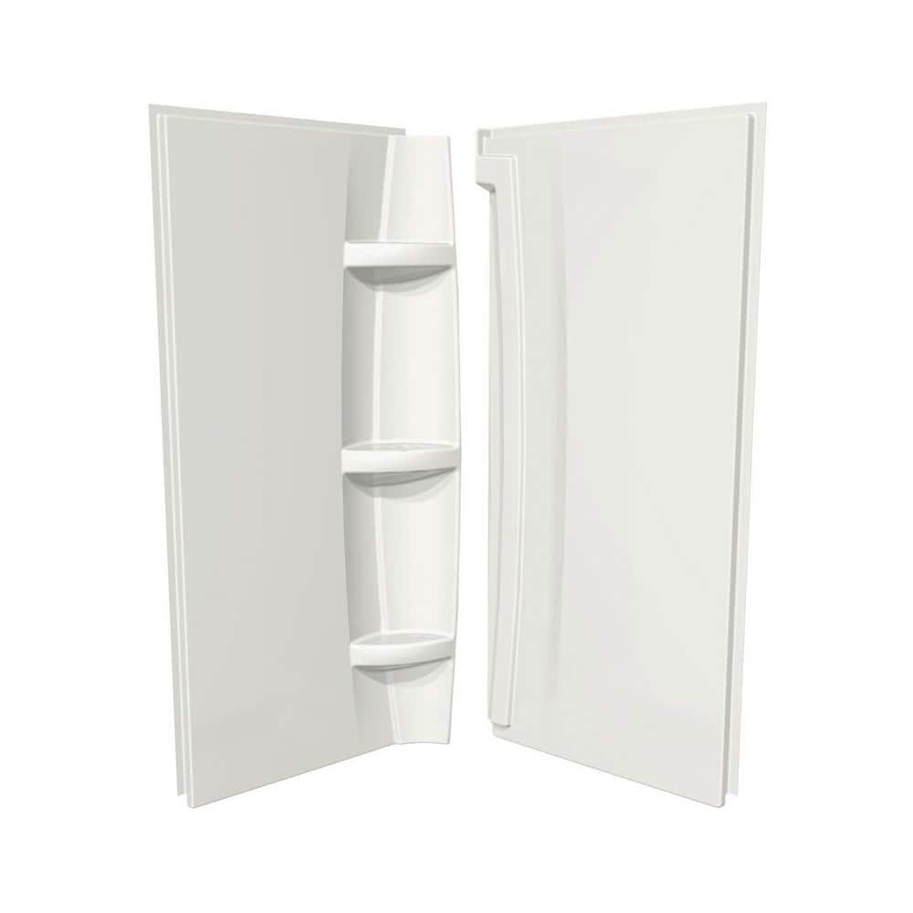 Acrylic 38 in. 38 in. x 72 in. 2-Piece Direct-to-Stud Corner Shower Surround Kit in White price history on PriceWatchPro