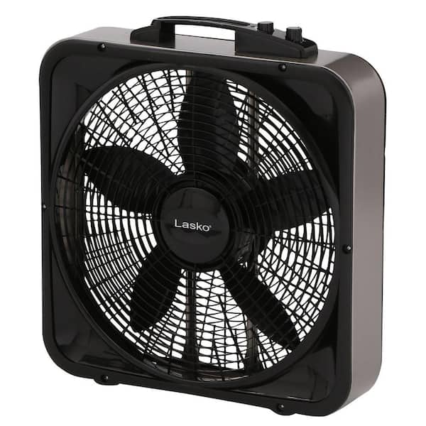 Lasko Weather-Shield Select 20 in. 3-Speed Box Fan with Thermostat