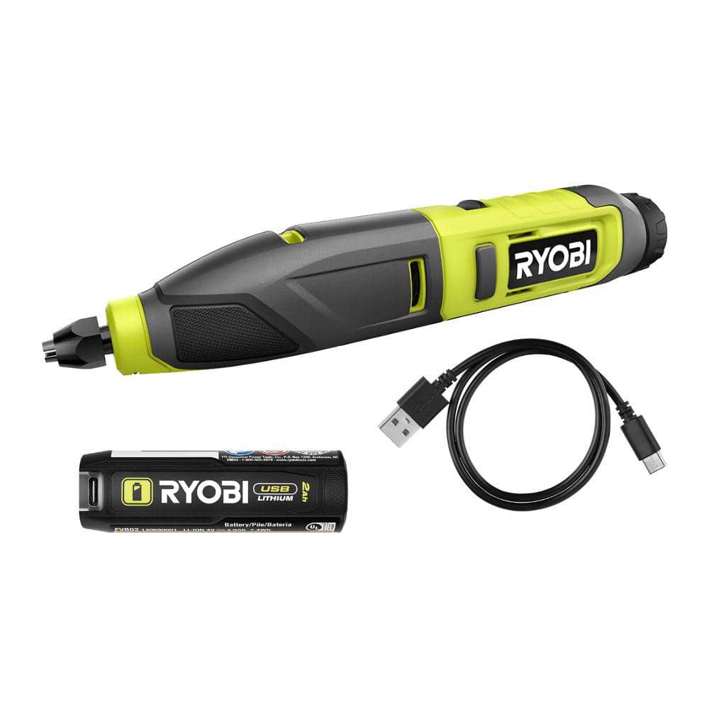 RYOBI USB Lithium Power Carver Kit with 2.0 Ah USB Lithium Battery