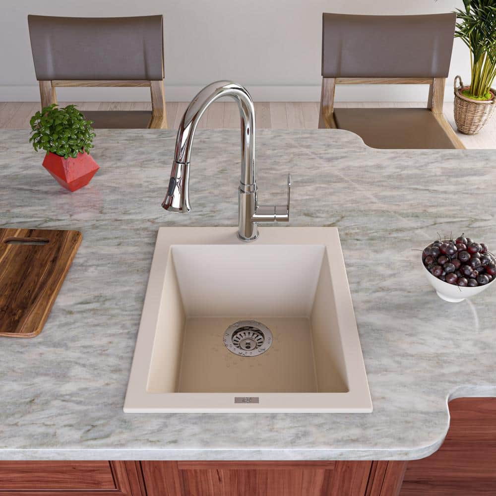 Biscuit Granite Composite Single Bowl Kitchen Sink
