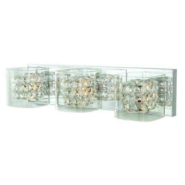 Home Decorators Collection Weschler 3, Crystal Vanity Light Shade