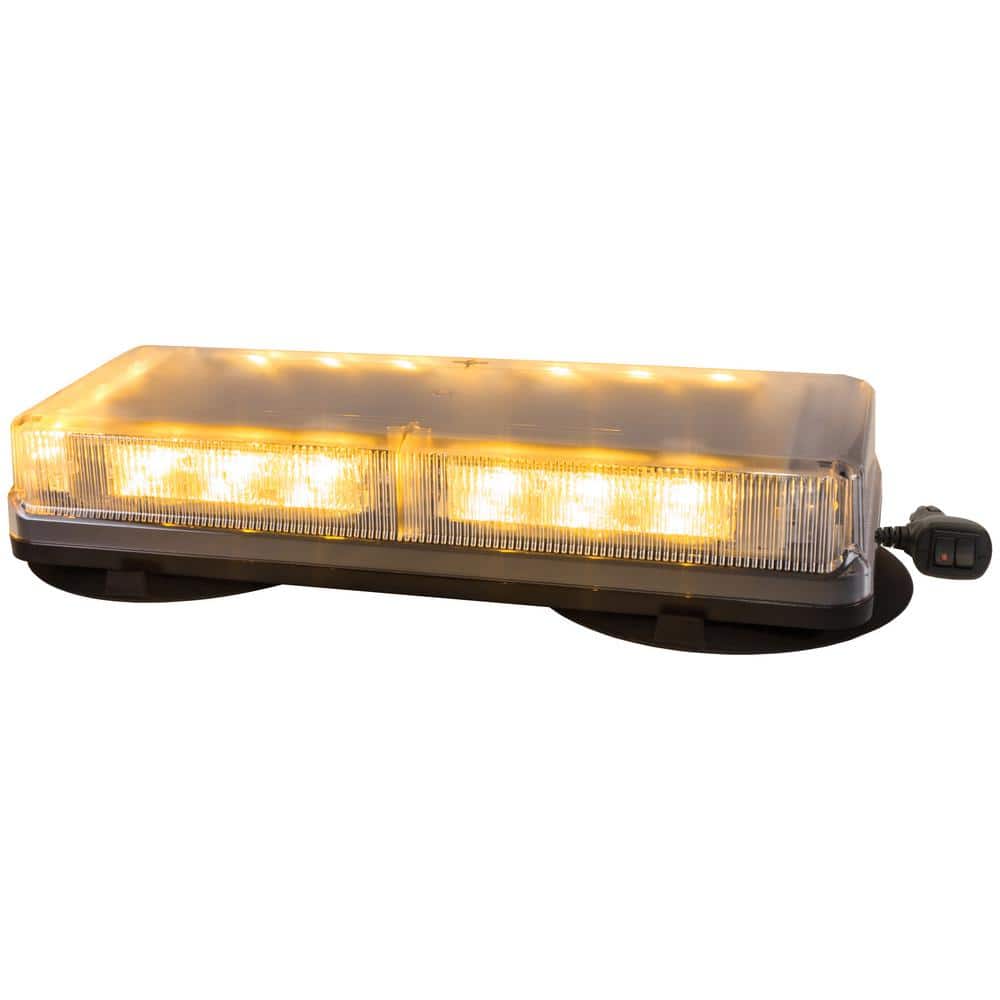 Buyers Products Company 16.5 in. Rectangular Magnetic Mount 18 LED Mini  Light Bar Emergency Warning Flash for Truck and Safety Vehicles, Amber  8891090 - The Home Depot