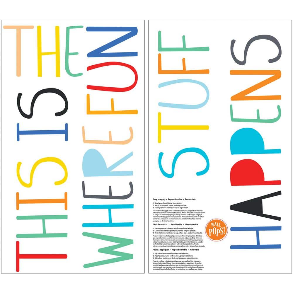 Colorful Fun Stuff Quote Wall Decals for Kids