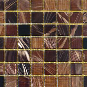 Brown Black 12 in. x 12 in. x 4 mm Glass Mosaic Tile DIY Kit (10 sq. ft./case)