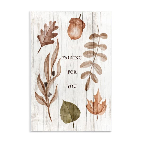 Stupell Industries Falling For You Fall Botanicals by Lil' Rue Unframed Graphic Nature Art Print 19 in. x 13 in.
