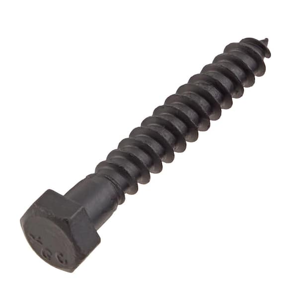 3/8 in. x 2-1/2 in. Black Exterior Hex Head Lag Screw (15-Pack)