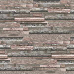 Federico Red Slate Strippable Wallpaper Covers 57.5 sq. ft.
