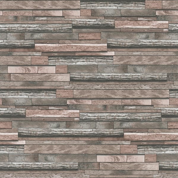 Federico Red Slate Strippable Wallpaper Covers 57.5 sq. ft.
