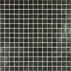 Dune Glossy Dark Brown 12 in. x 12 in. Glass Mosaic Wall and Floor Tile (20 sq. ft./case) (20-pack)