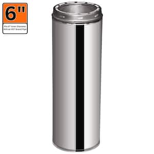 DuraVent DuraPlus 6 in. x 24 in. Triple-Wall Chimney Stove Pipe 6DP-24 -  The Home Depot