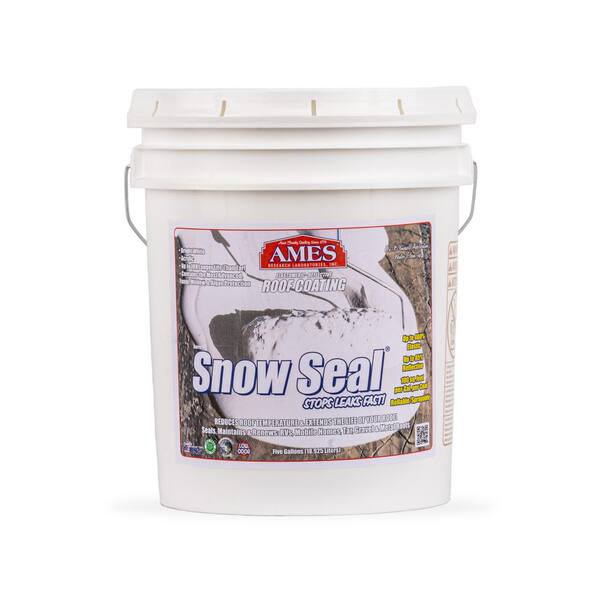 Ames 5 Gal. White Snow Seal Elastomeric Reflective Reflective Roof Coating