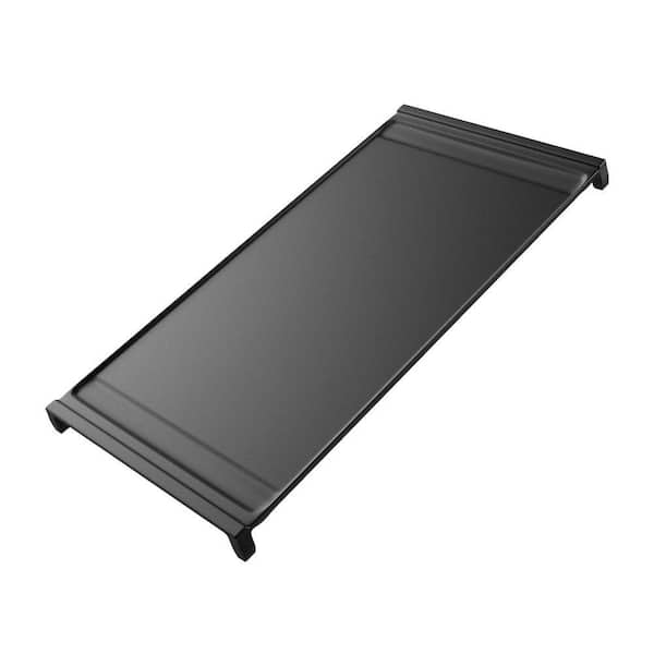 19.5 in. x 9 in. Black Cast Iron Griddle Plate Non-Stick Nitrided