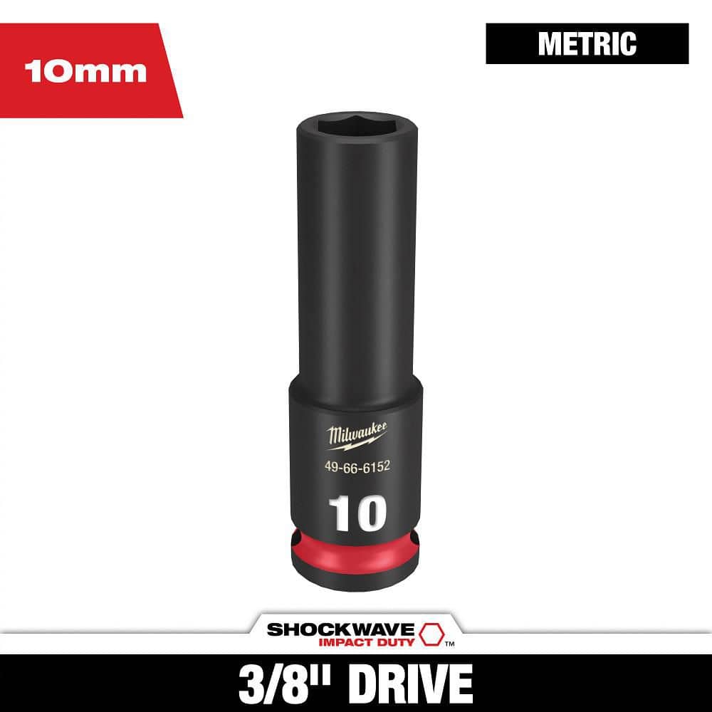 Milwaukee SHOCKWAVE 3/8 in. Drive 10mm Deep 6 Point Impact