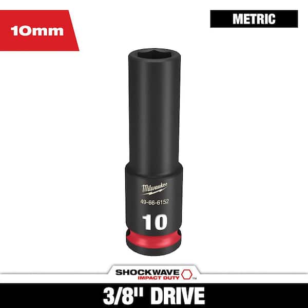 Milwaukee SHOCKWAVE 3/8 in. Drive 10mm Deep 6 Point Impact