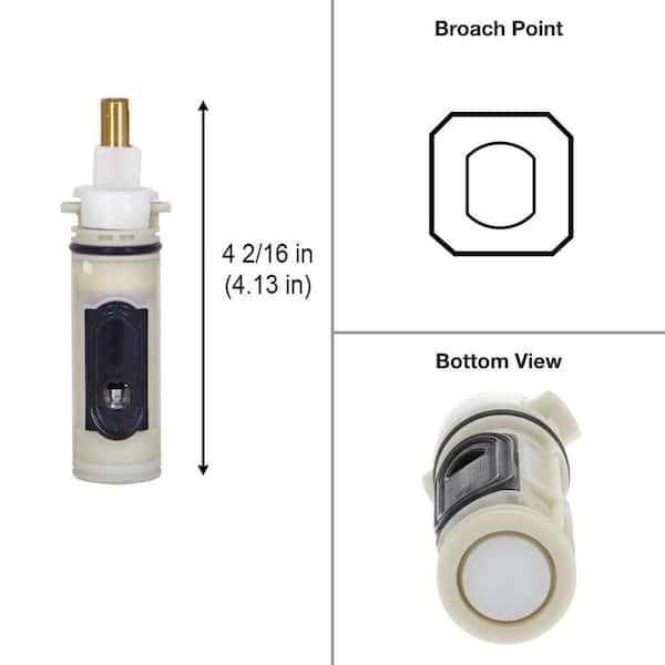 4 1/8 in. B-19 Broach Single Lever Cartridge for Moen Replaces 1222 Posi-Temp