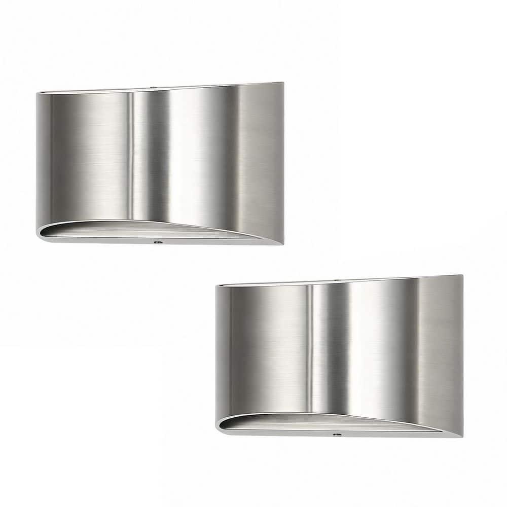 8 in. 1-Light 2-Pack Brushed Nickel Half-Circle Arc Wall Sconce, Modern Semi-Circle G9 Wall Light for Bathroom Hallway price history on PriceWatchPro