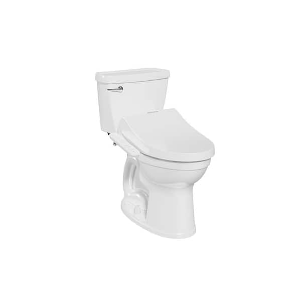 American Standard Advanced Clean 1 0 Spalet Bidet Seat With Champion 4 Het Right Height Elongated 1 28 Gpf Toilet In White 241aa104sps 0 The Home Depot