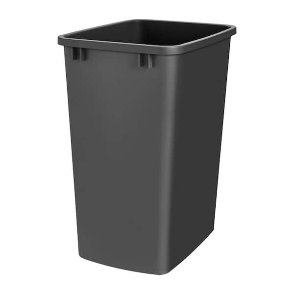 Rev-A-Shelf Black 35 qt. Under Sink Trash Can Replacement, Plastic