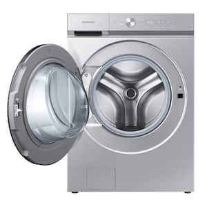 Bespoke 5.3 cu. ft. Ultra-Capacity Smart Front Load Washer in Silver Steel with Super Speed Wash and AI Smart Dial