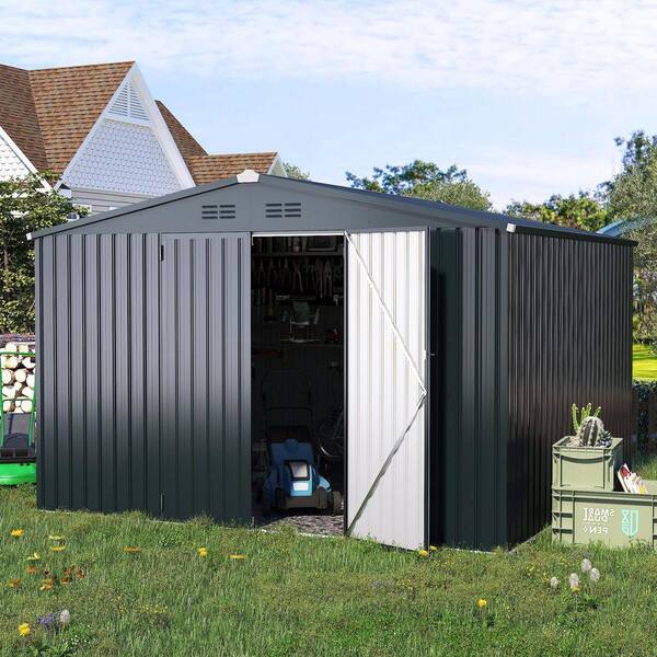Sudzendf 12 ft. W x 12 ft. D Metal Shed with Double Lockable Door