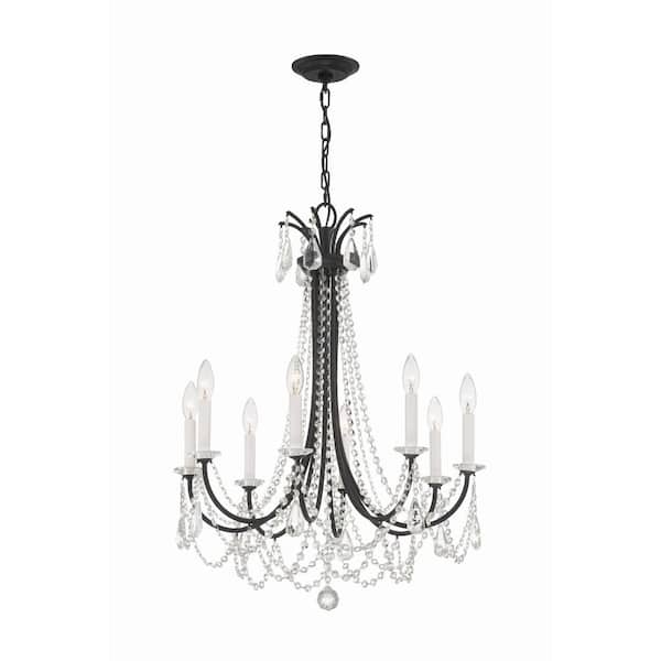 Karrington 8-Light Matte Black Chandelier