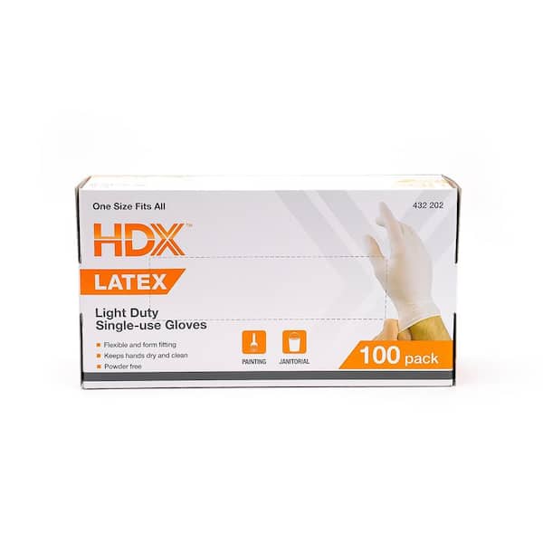 White Latex Disp Glove (100-Pack)
