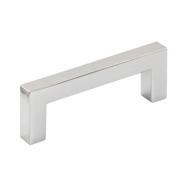 Amerock Monument 3 in. (76mm) Modern Polished Chrome Bar Cabinet Pull