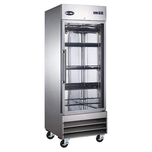 SABA 23 cu. ft. One Glass Door Commercial Reach In Upright Freezer in Stainless Steel