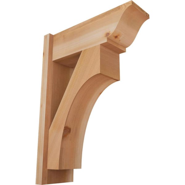 Ekena Millwork 8 in. x 28 in. x 20 in. Westlake Traditional Smooth Western Red Cedar Outlooker