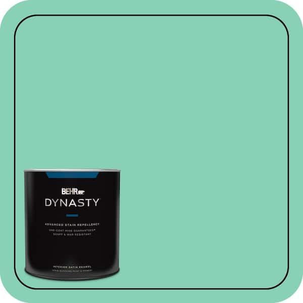 BEHR DYNASTY 1 qt. #P420-3 Tropical Trail Satin Enamel Interior Stain-Blocking Paint and Primer