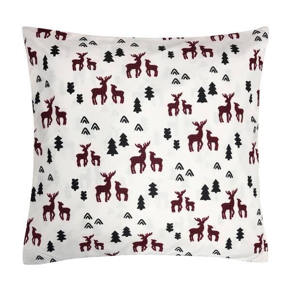 plaid deer pillow