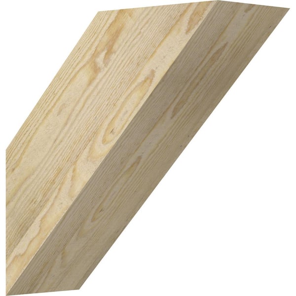 Ekena Millwork 6 in. W x 16 in. D x 16 in. H Traditional Rough Sawn Knee Brace, Douglas Fir