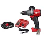 M18 FUEL 18-Volt Lithium-Ion Brushless Cordless 1/2 in. Hammer Drill / Driver W/ 3.0Ah Battery and Charger