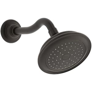 Artifacts 1-Spray 6 in. Single Wall Mount Fixed Shower Head in Oil-Rubbed Bronze