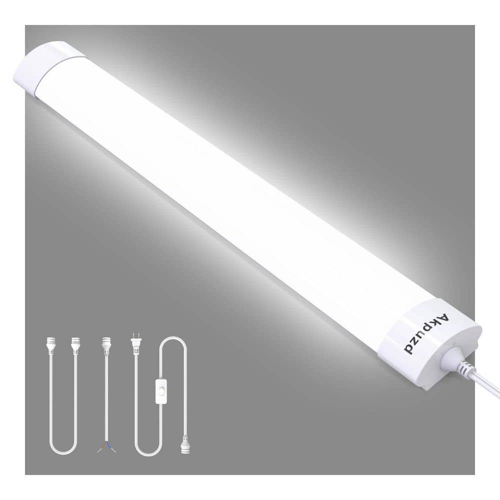 2 ft. 18-Watt White LED Shop Light, Plug-in Ceiling Fixture with On/Off Switch, 2000lm 5000K IP66 Waterproof price history on PriceWatchPro